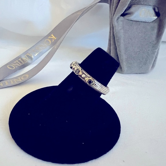 Konstantino; Sterling Silver, 18K Yellow Gold & Ruby Delos Ring; NWOT; Size 5 - Picture 5 of 9